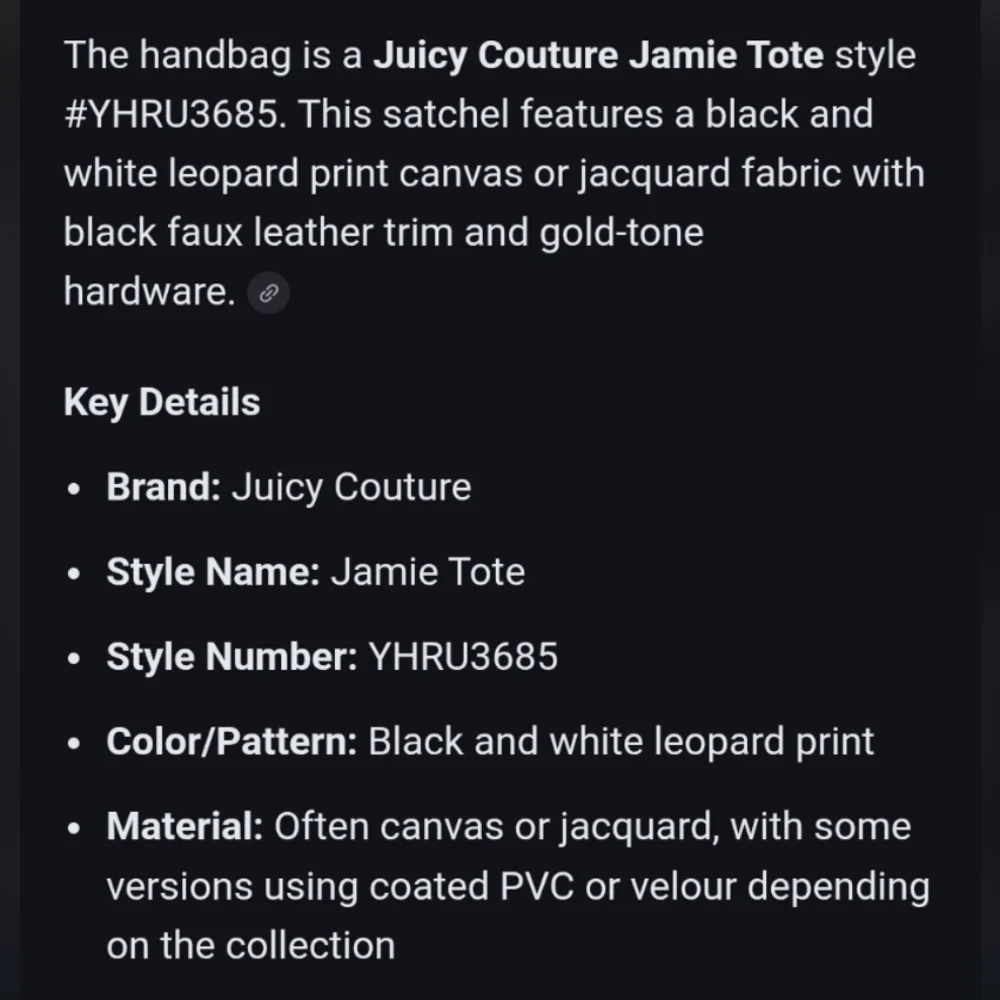 Juicy Couture Leopard Print Jamie Tote Satchel Bag NEW